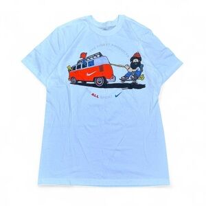 Nike Sportswear Micro Bussing Tee White T Shirt Sz M